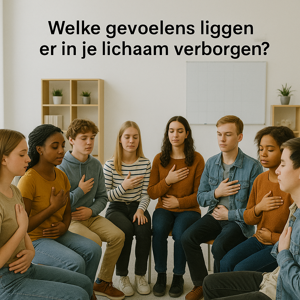 Kinderen doen samen somatische oefeningen