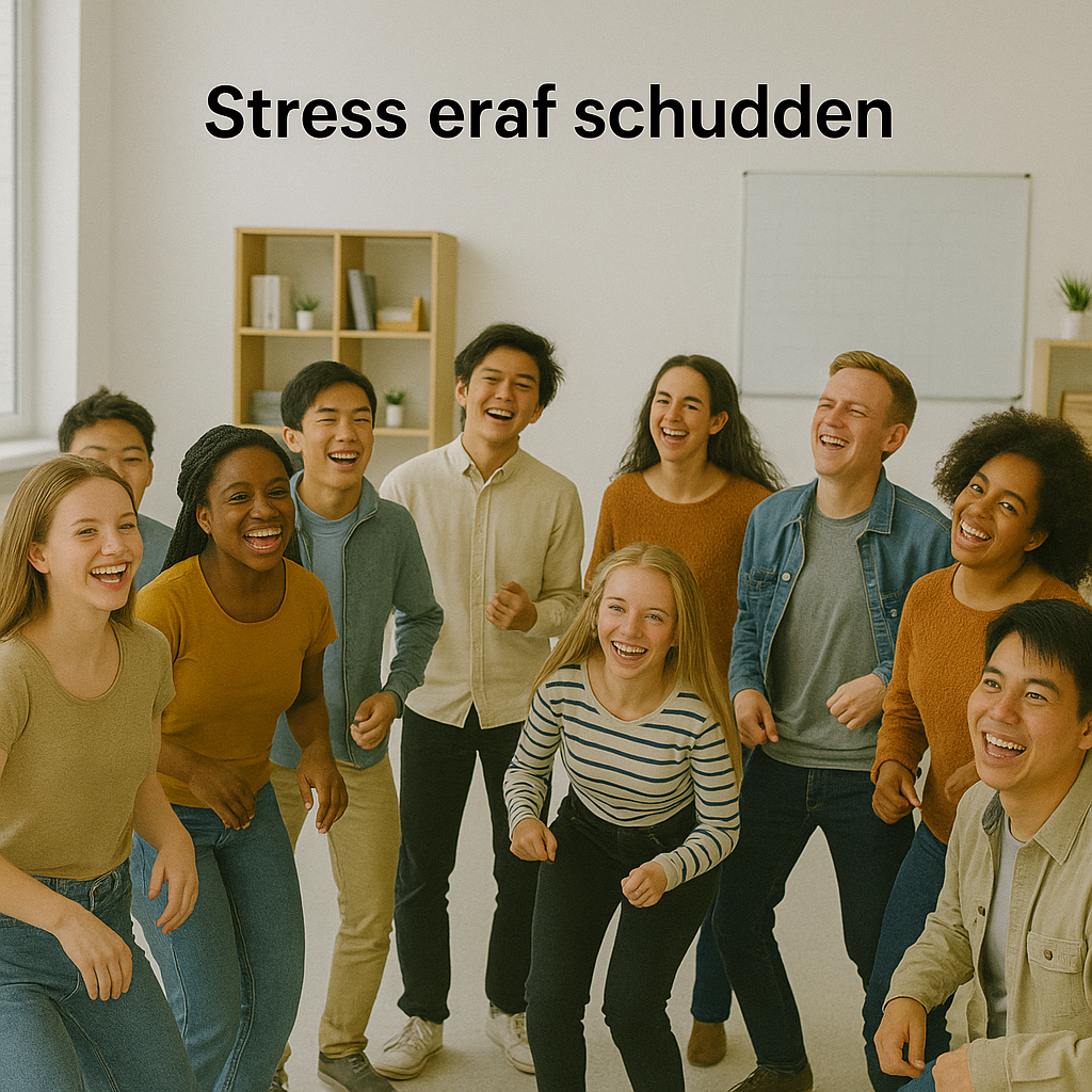 Kinderen schudden samen hun stress los